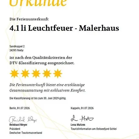 Reetdorf Geltinger Birk Malerhaus Leuchtfeuer Vakantiehuis Nieby (Nieby, Schleswig-Flensburg)